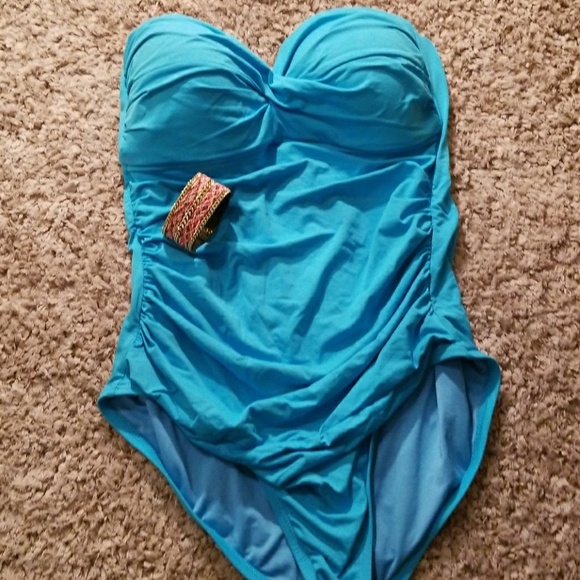 Anne Cole Other - FUN Anne Cole Bandeau swim suit sz 14